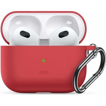 ESR Защитен калъф ESR AirPods 3 Bounce Carrying Case, за Apple Airpods 3, силиконов, с карабинер, червен (ESR410RED / 54615)