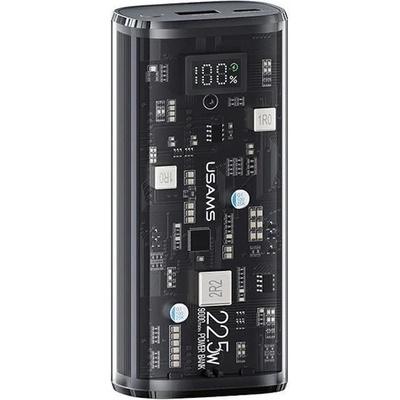 USAMS Dual Port Digital Display PowerBank PD 9000 mAh 20W - преносима външна батерия с USB-C порт и USB-A изход (черен)