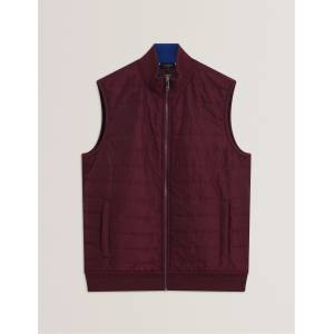 Ted Baker Елек Ted Baker Mens Quilted Gilet - Maroon