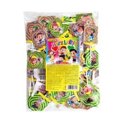 Woogie Herz Lollys lízátka srdce mix chutí 600 g