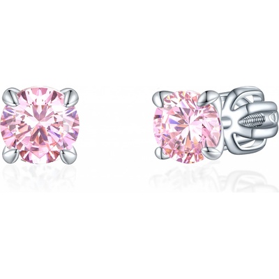 Olivie stříbrné náušnice PIPPI PINK 8367