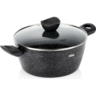 Granitový hrnec se skleněnou poklicí Vilde Granitica 24 cm, 3,6 l
