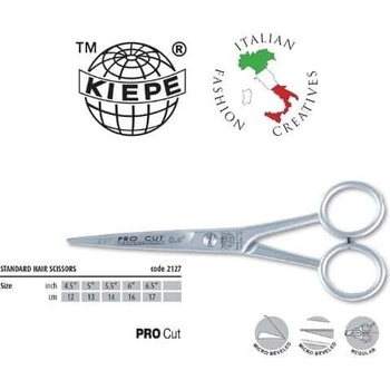 ​Kiepe 2127 Pro Cut profesionálne kadernícke nožnice s mikrozúbkami 6,5"
