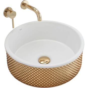 Image 1 of Rea Умивалник за плот Rea Helen Gold White (REA-U6978)
