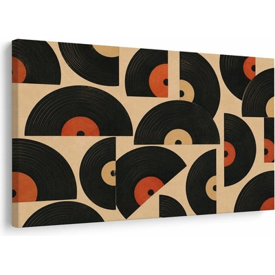 Obraz retro gramofonové desky - 90x60