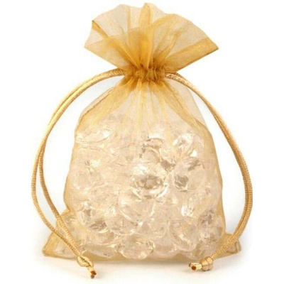 Dárkový pytlík 10x15 cm organza - zlatá (10 ks)