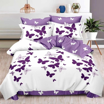 EmonaMall Двулицево спално бельо EmonaMall, 6 части - Модел S9716 (S9716-66666d)