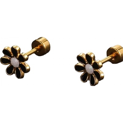 HARAHU Обецa Flower - Златна / Черна KP21747 (21747)