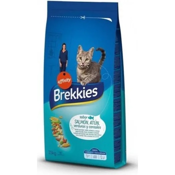 Affinity Brekkies Cat Mix Fish - сьомга, риба тон и зеленчуци, храна за пораснали котки над 1 година, Испания - 15 кг