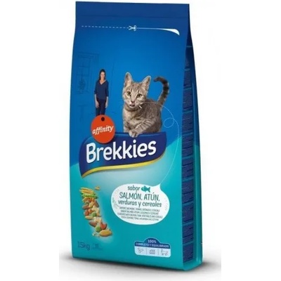 Affinity Brekkies Cat Mix Fish - сьомга, риба тон и зеленчуци, храна за пораснали котки над 1 година, Испания - 15 кг