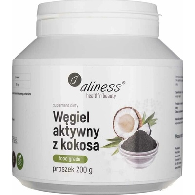 Aliness Kokosové aktívne uhlie v prášku 200 g