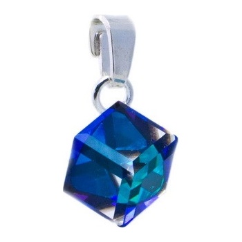 iŠperky Strieborný prívesok kocka Swarovski ID|106985