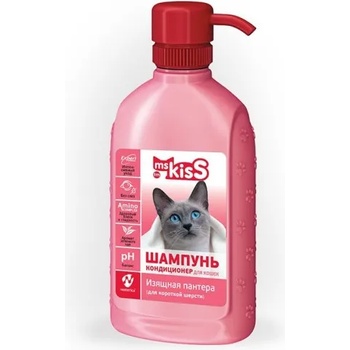 Image 1 of Екопром Ms. Kiss Elegant Panther, шампоан - кондиционер, за късокосмести котки, 200 мл - Русия, MK05-00210
