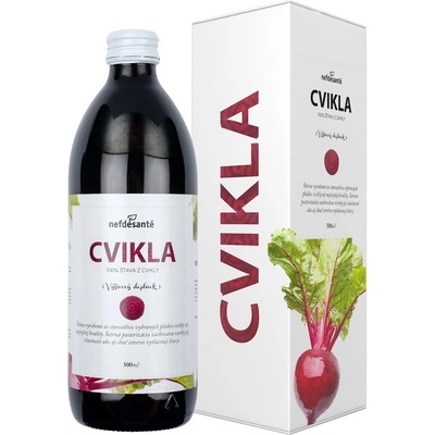 Nefdesanté ČERVENÁ ŘEPA 100% šťáva z červené řepy s přídavkem vitamínu C 0,5 l