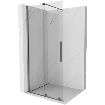 Mexen Velar плъзгаща се душ кабина Walk-in 100 x 200 cm, прозрачна 8 mm, gun metal - 871-100-000-03-95 (871-100-000-03-95)