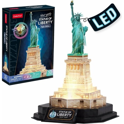 CUBICFUN 3D puzzle Svítící Socha Svobody 79 ks