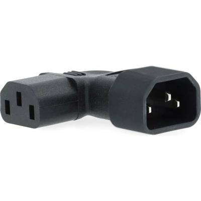 Nedis napájecí adaptér z IEC-320-C13 na IEC-320-C14/ úhlový levý/ černý (CEGB11903BK)