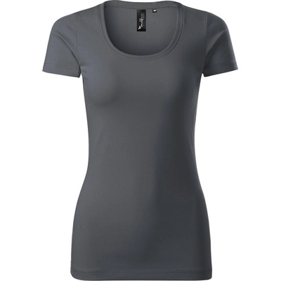 MALFINI Dámske tričko Action V neck Svetlá antracitová