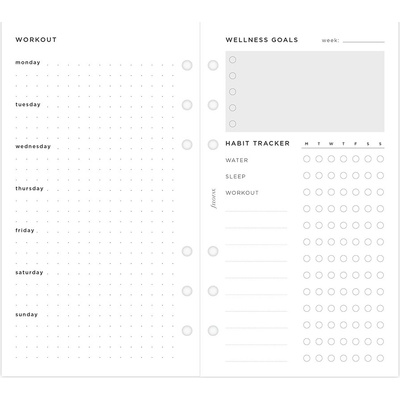 Filofax Plánování Wellness náplň do diářů A6 – Zboží Živě