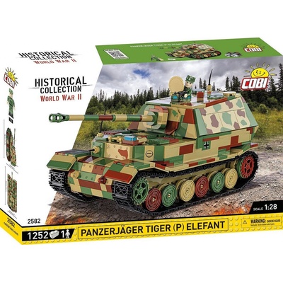COBI 2582 World War II Nemecký ťažký stíhač tankov Panzerjäger Tiger (P) Sd.Kfz.184 Elefant 1:28