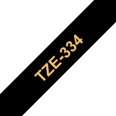 Brother TZe-334, černá/zlatá, laminovaná, šířka 12mm, délka 8m TZE334