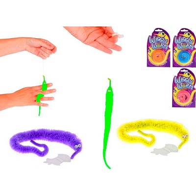 Mikro Trading Červík 22cm na provázku na kartě modrá