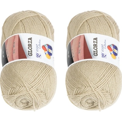 Bellatex SET 2 ks Příze GLORIA 50g / 305 m Kávová
