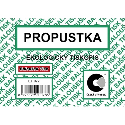 Baloušek Tisk ET077 Propustka A7