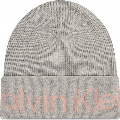 Calvin Klein Eco Knit beanie K60K608518 Šedá