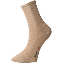 Ovecha ponožky s jemným zovretím lemu s mikroplyšom v päte a špičke béžové