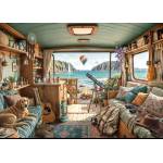 Bluebird Puzzle - Puzzle Camping Coast - 500 piese