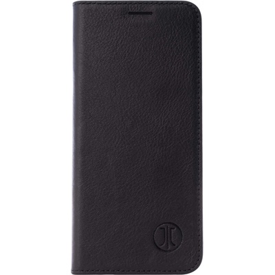 JT BERLIN BookCase Tegel Case - хоризонтален кожен (естествена кожа) калъф тип портфейл за Samsung Galaxy S10 (черен)