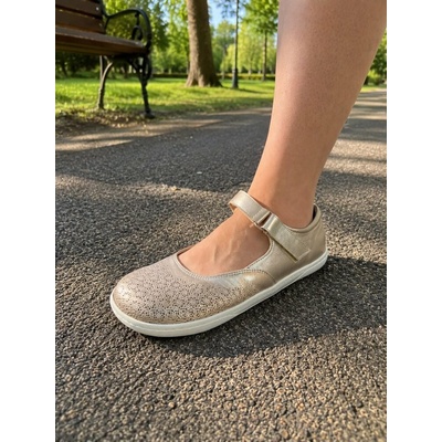Mintaka barefoot kožené balerínky zlaté