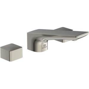 Ideal Standard Conca Tap - Смесител за умивалник, монтаж с 3 отвора, със сифон, Silver Storm BC759GN (BC759GN)