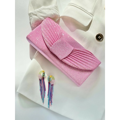 Pinky Club Spoločenská kabelka Shinny Pink