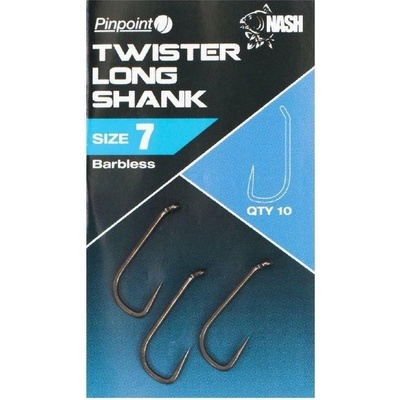 Kevin Nash Twister Long Shank Barbless vel.7 10 ks