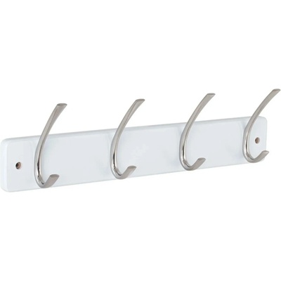 Walteco 8561 4 háčky bílý MDF nikl matný