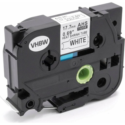 VHBW Brother HSe-241 komaptibilná zmršťovacia bružírka biela/čierne písmo 17,7mm