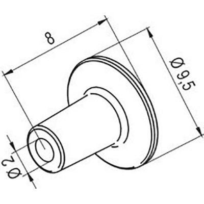 Ersa 0472AR horkovzdušná tryska konický Velikost hrotů 2 mm Délka hrotů 8 mm Obsah 1 ks