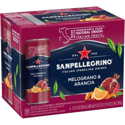 Sanpellegrino Melograno & Aranciata plech 6 x 330 ml