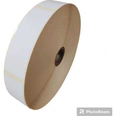 Termo Etiketa 30 mm x 90 mm, Thermo eco, Biela, Dutinka 25 mm, 2000 ks/kotúč, Permanentné lepidlo, Priemer kotúča 170 mm