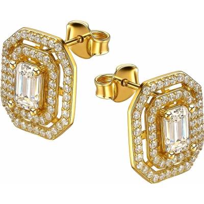 Zlaton Náušnice žluté zlato s kameny 1.3cm 2.9g N10092500693