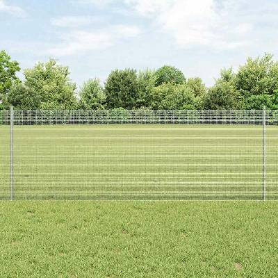 vidaXL Svařovaná drátěná plotovina s tyčkami 50 x 0,8 m Stříbrná