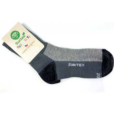 Surtex Ponožky jaro leto 70% Merino šedé