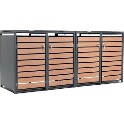 CoverTech Корпус за 4 контейнера за отпадъци 120l или 240l Bremen CoverTech (CT090)