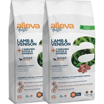 Alleva Holistic Adult Mini lamb & venison 2 x 12 kg