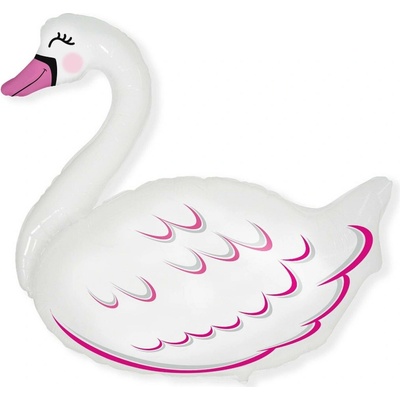 Godan Bílá labuť nafukovací fóliový balónek 61cm