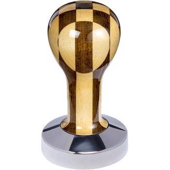 Buna Café tamper lak šachovnica, nerez lesk, plochý 57,5 mm