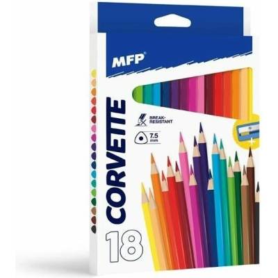MFP triangular s ořezávátkem pastelky 18 ks 8595138591848