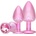 Ouch! Комплект анални плъгове Pink Paris (3 бр. )